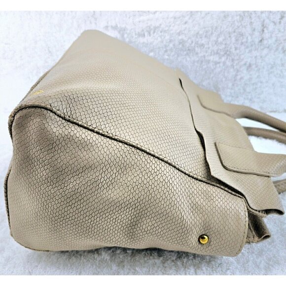 ELLIOTT LUCCA Ecru Textured Top Handle Crossbody Shoulder Bag Removable Strap - Picture 14 of 16